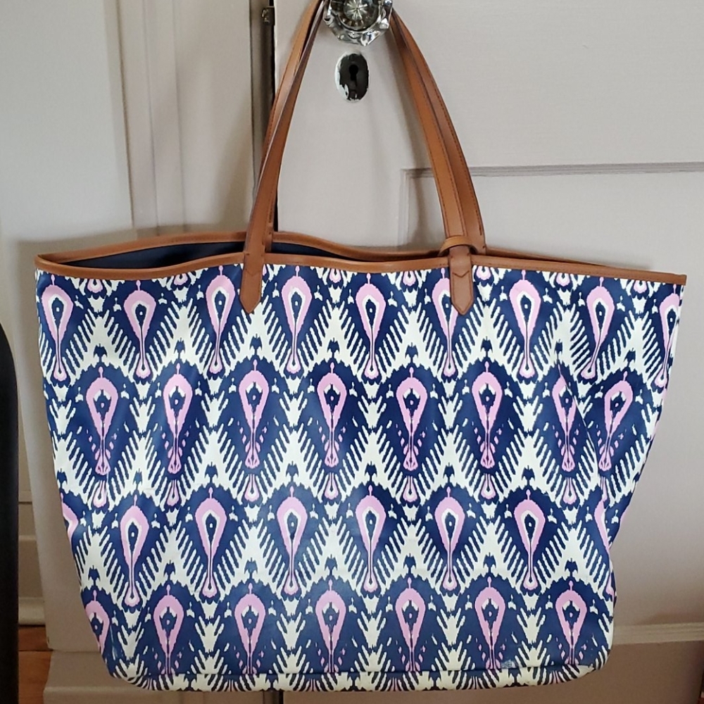 Stella and Dot 2 Piece Reversible Bag with Pouch